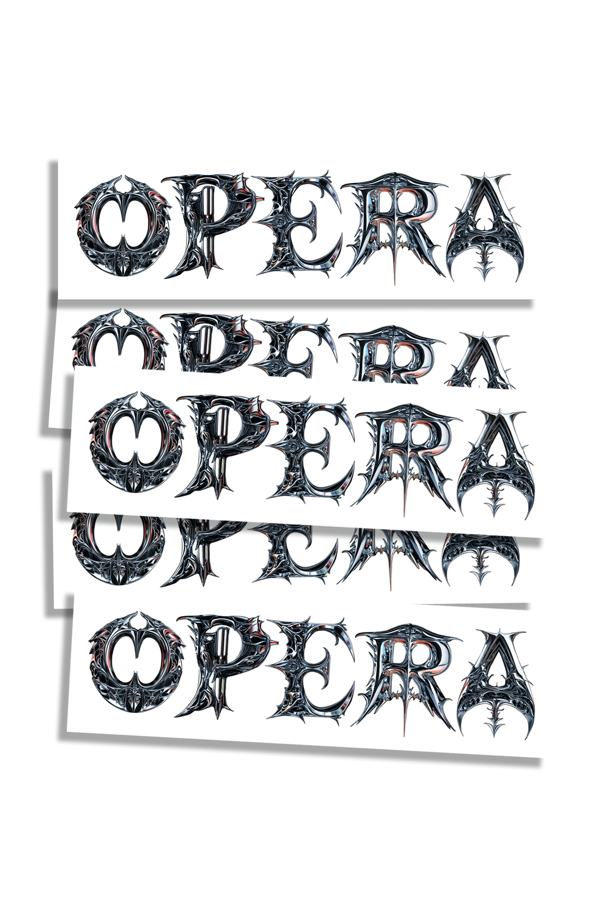 Neo Holographic Large Sticker 5 Pk