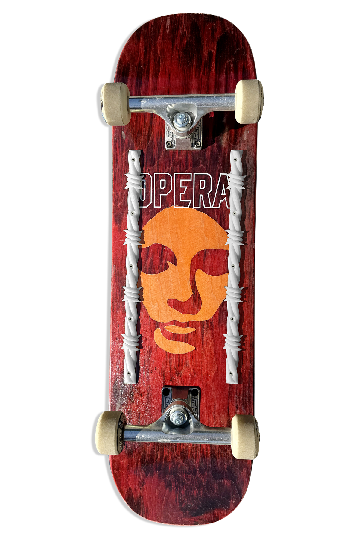 Opera Barbwire Rails Silver skate accessory – back view