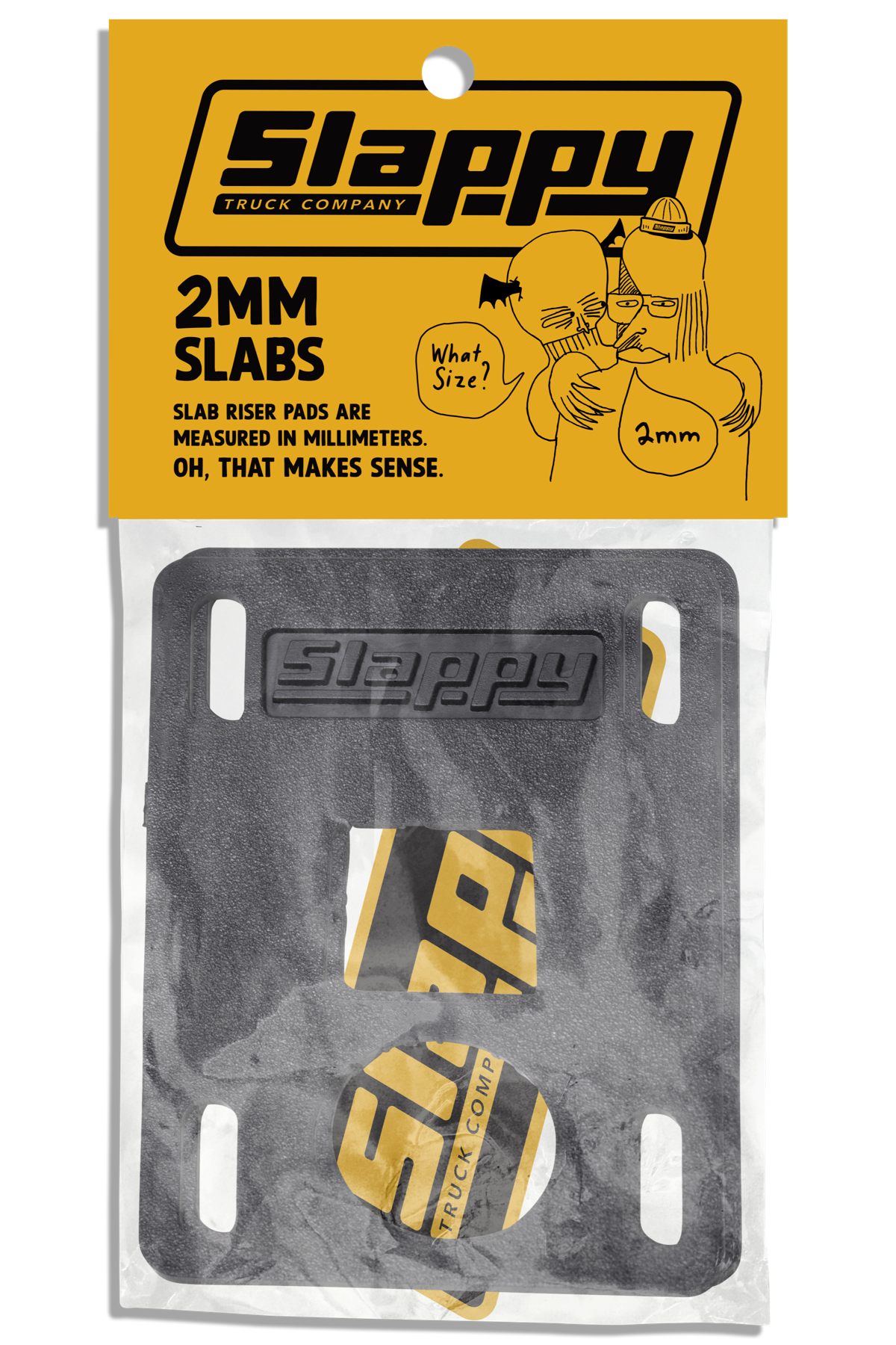 Slappy Slabs Black skate accessory – front graphic