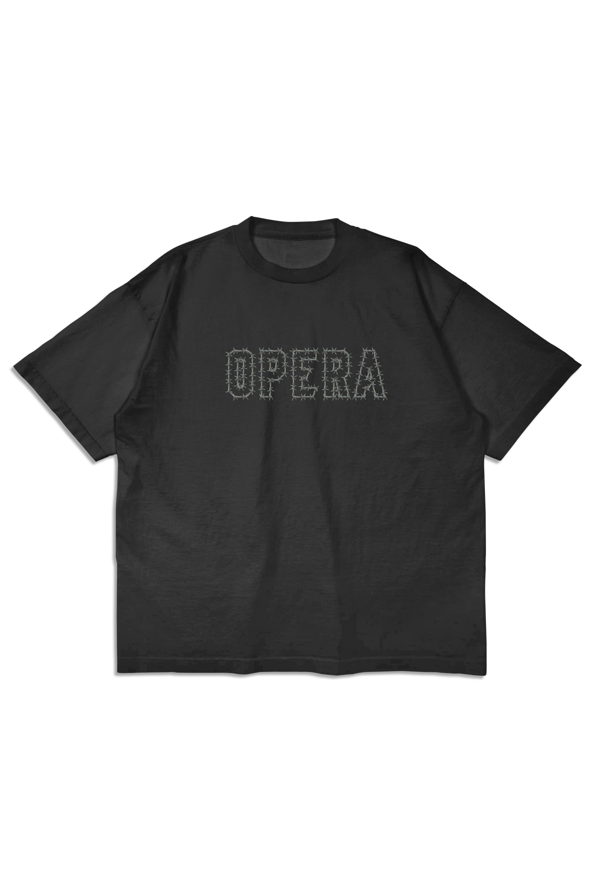 Wire Logo Garment Dye Premium S/S Tee - Black