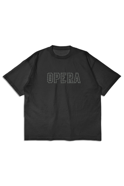 Wire Logo Garment Dye Premium S/S Tee - Black
