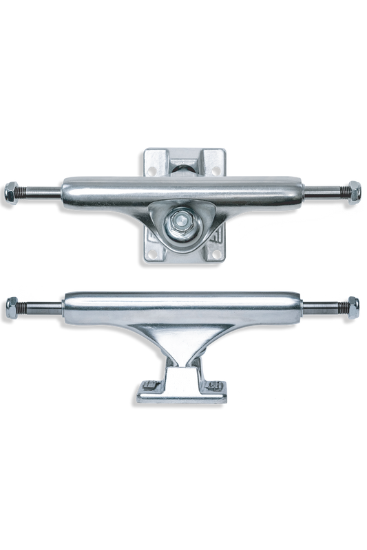 Slappy ST1 Classic Polished 8.0 skateboard trucks – front graphic