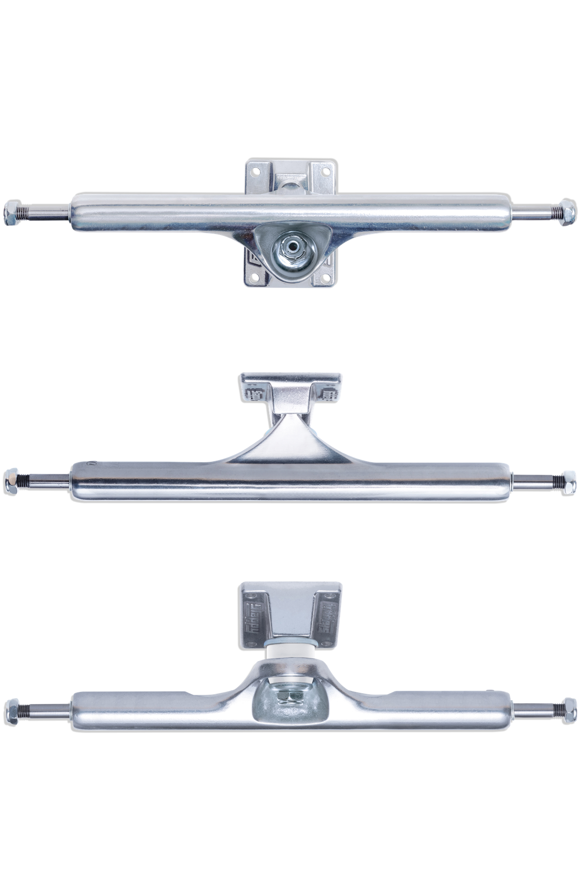 Slappy ST1 Hollow Polished 13.0 skateboard trucks – front graphic