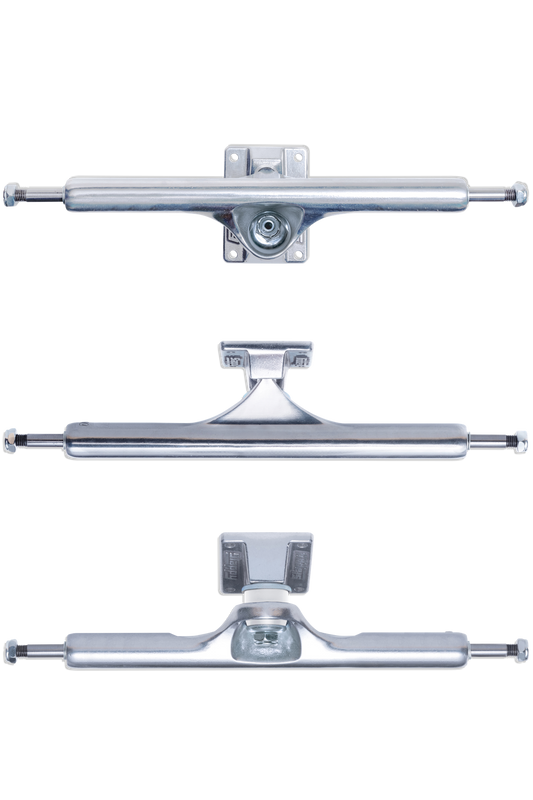 Slappy ST1 Hollow Polished 13.0 skateboard trucks – front graphic