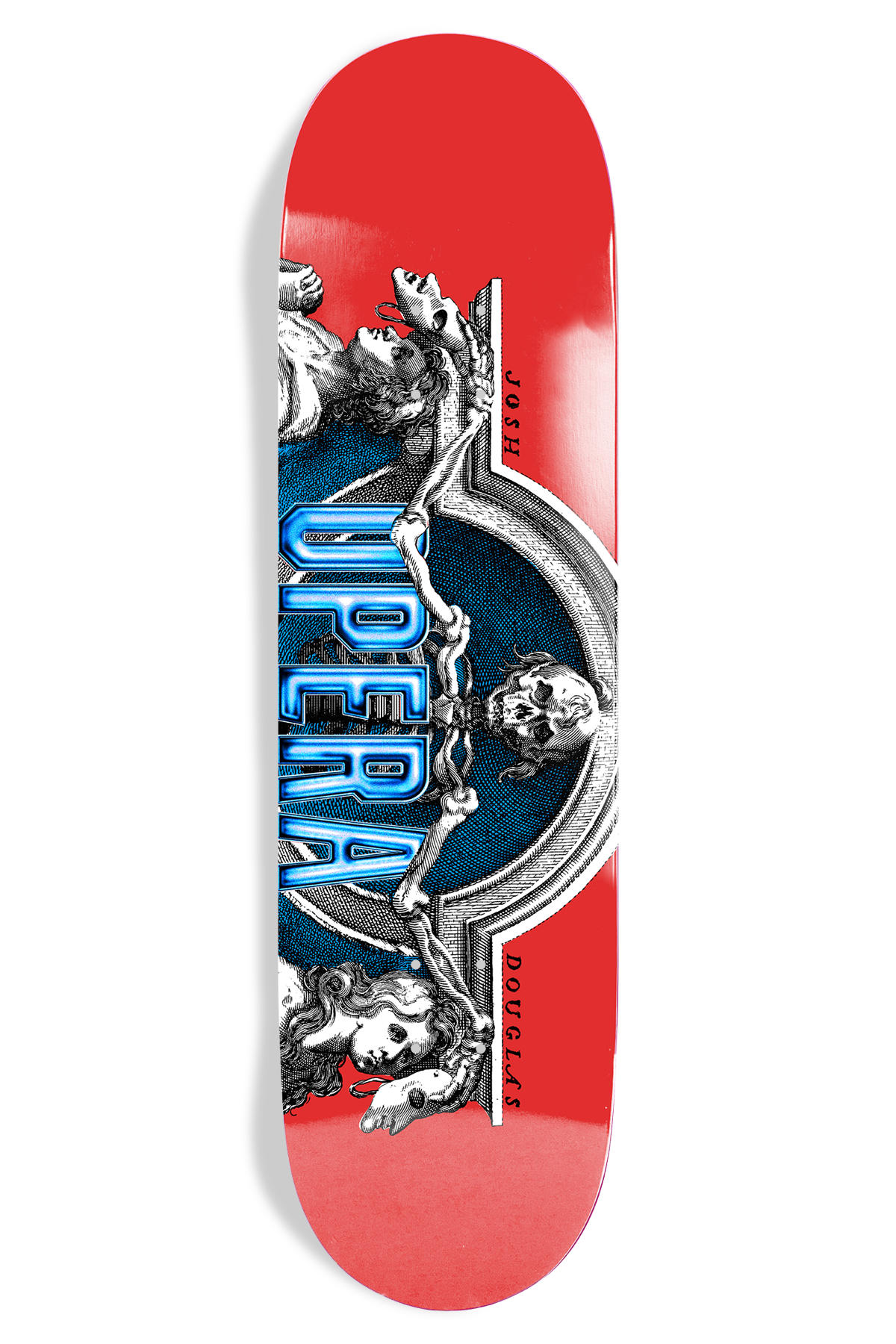 Opera Josh Douglas Exposed EX7 Deck Red skateboard deck – front graphic