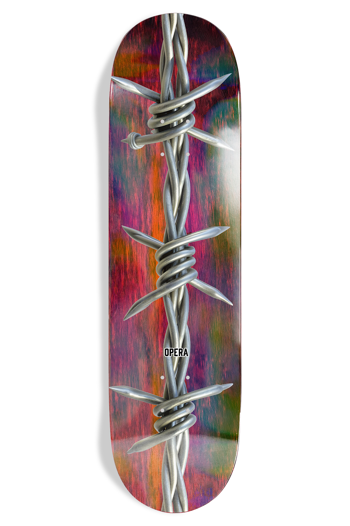 Opera Clay Kreiner Barb EX7 Deck Red Bleed skateboard deck – front graphic