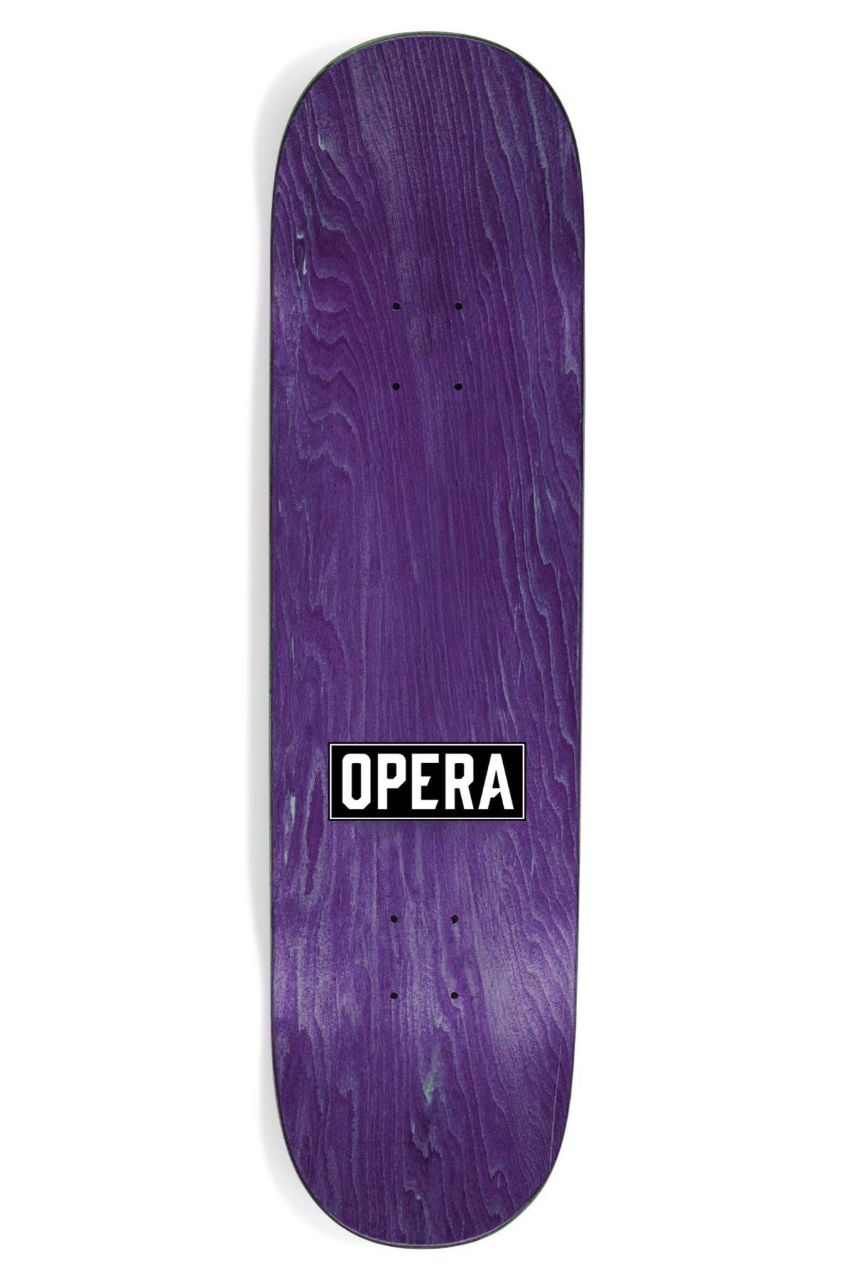 Opera Transition Symmetrical EX7 Deck Purple/Green skateboard deck – back view