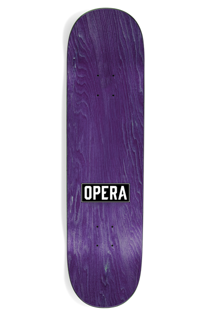 Opera Transition Symmetrical EX7 Deck Purple/Green skateboard deck – back view