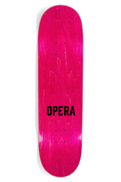 Opera Face EX7 Deck White Hologrpahic skateboard deck – back view