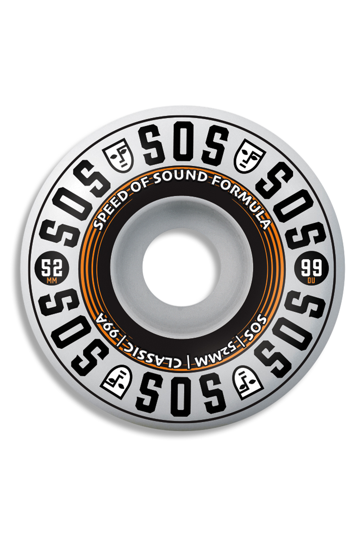 Opera SOS Express Classic 99a 52mm White skateboard wheels – front graphic