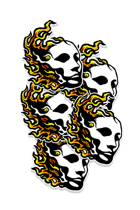 Fire Mask Sticker 5 Pk