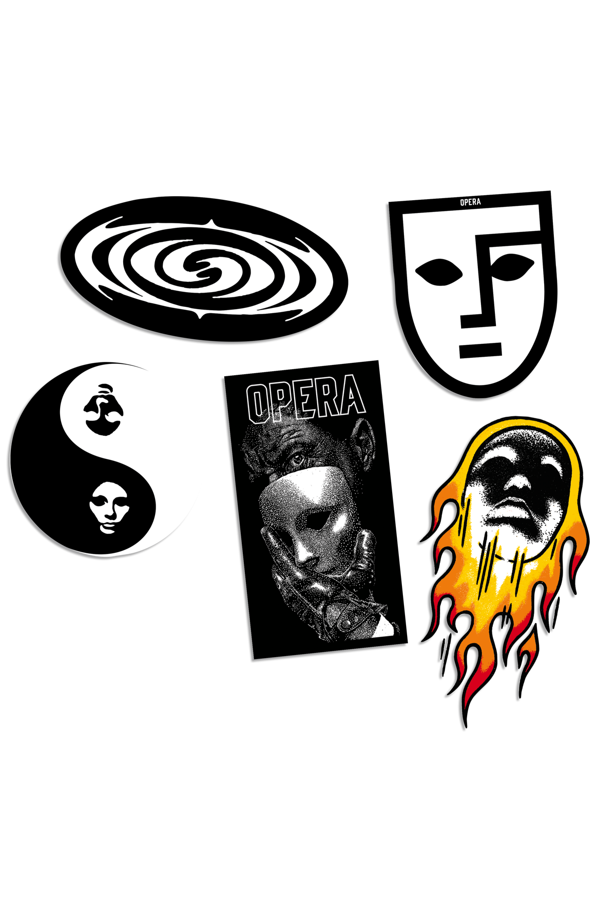 Opera Spring'26 Assorted Sticker 5 Pack Multi sticker pack – front graphic