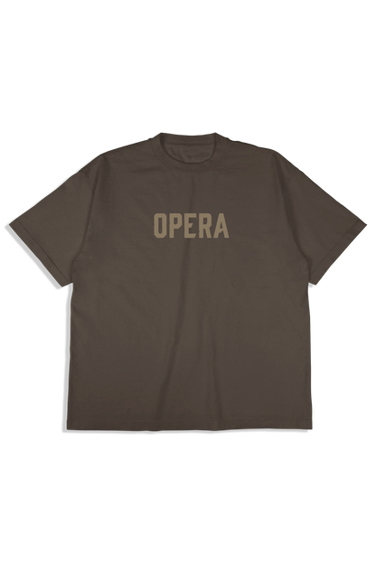 Opera Font Garment Dye S/S Tee - Espresso