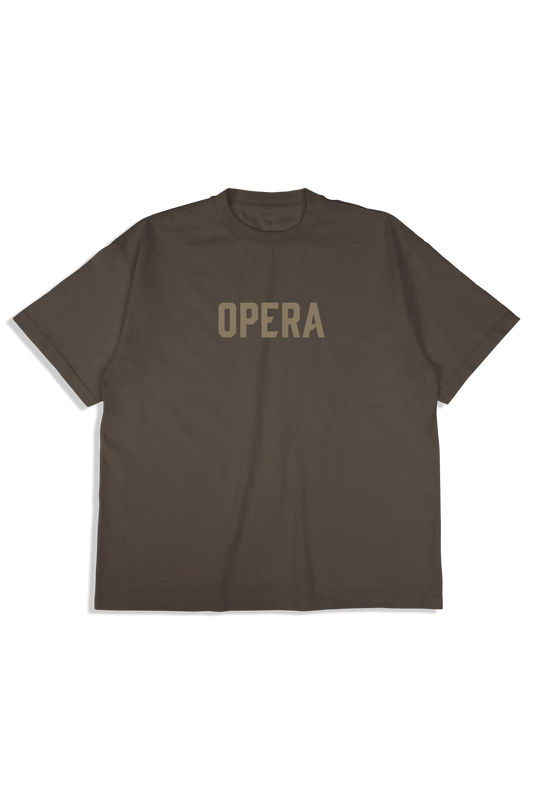 Opera Font Garment Dye S/S Tee - Espresso