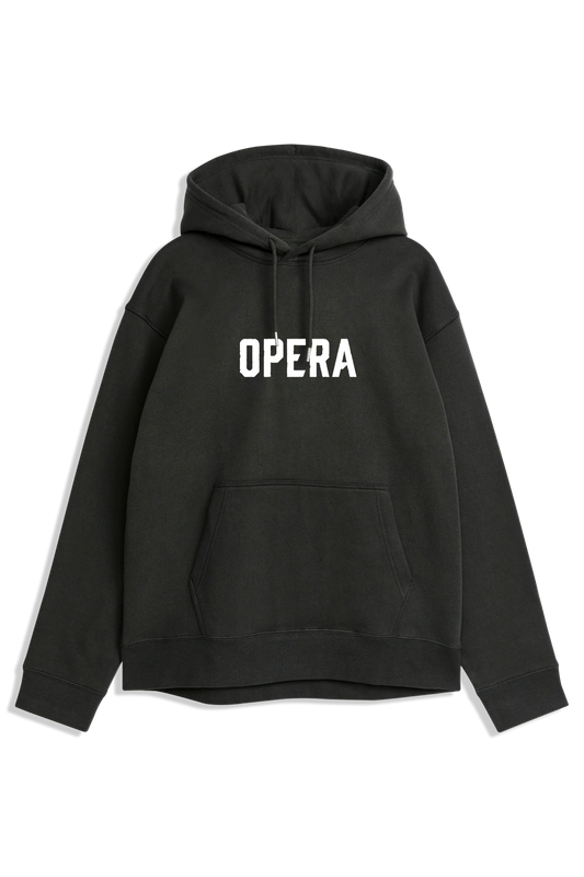 Opera Font Heavyweight PO Hoody - Black