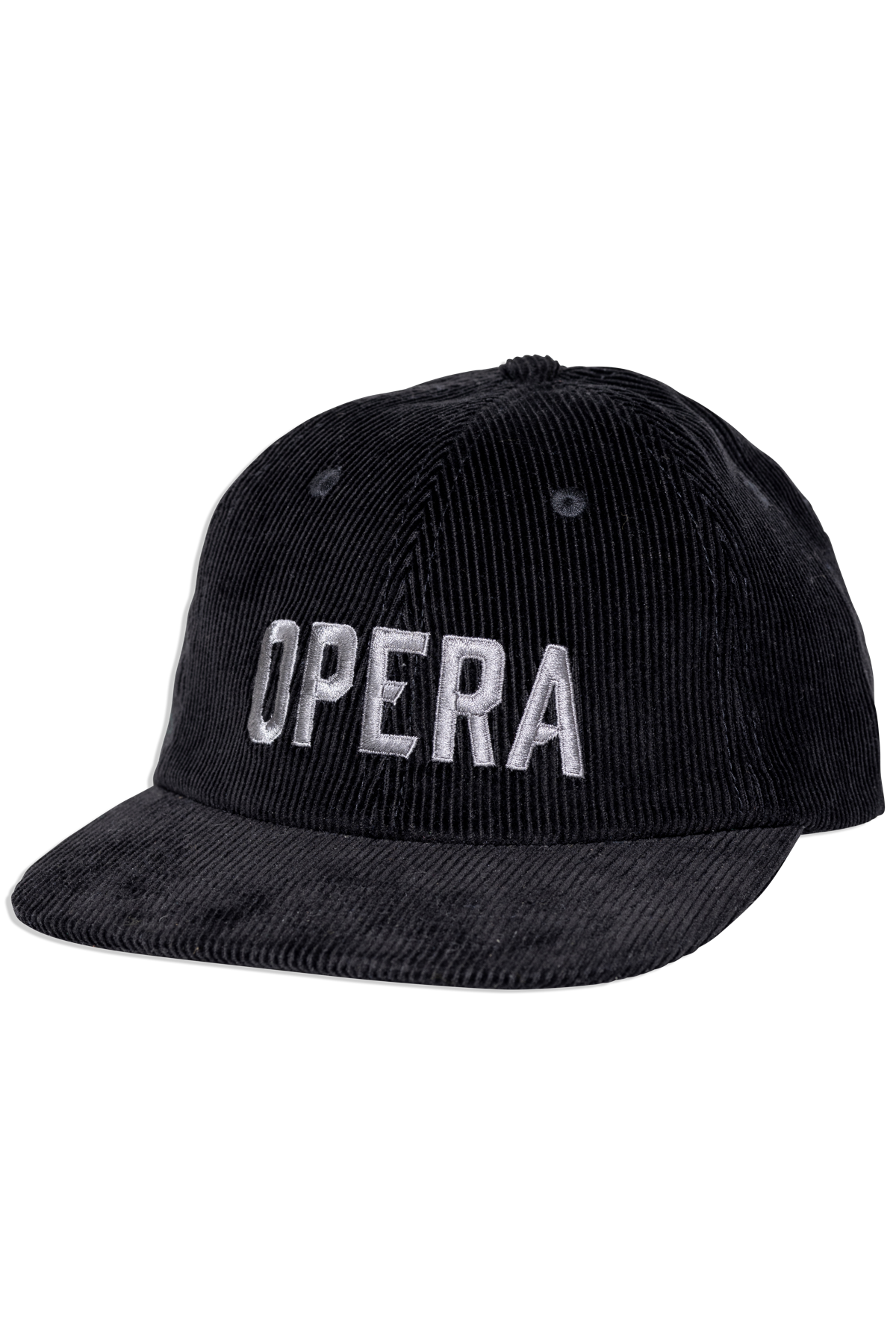 Opera Corduroy Hat Black hat – front graphic