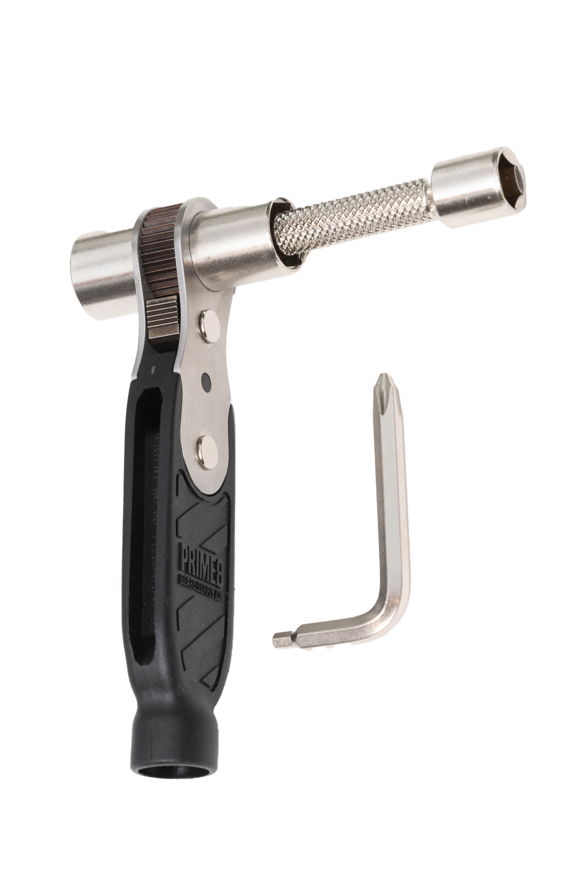 PRIME8 Triple Ratchet Lite Skate tool Black skate accessory – front graphic