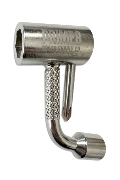 PRIME8 Coin Pocket Skate tool Silver skate accessory – back view
