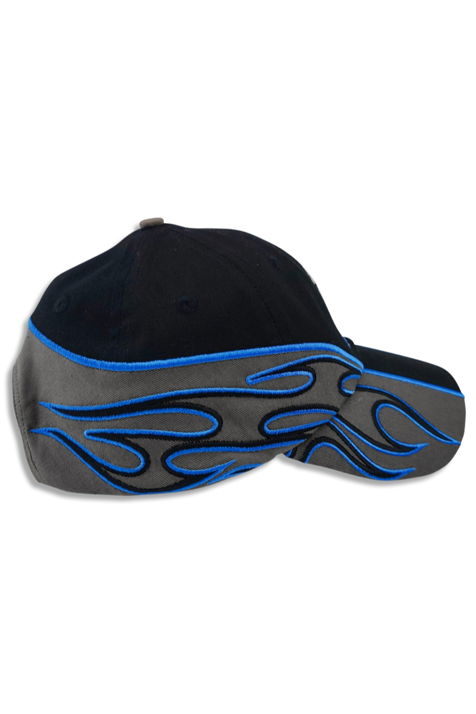 Tribal Flames Hat - Grey/Blue