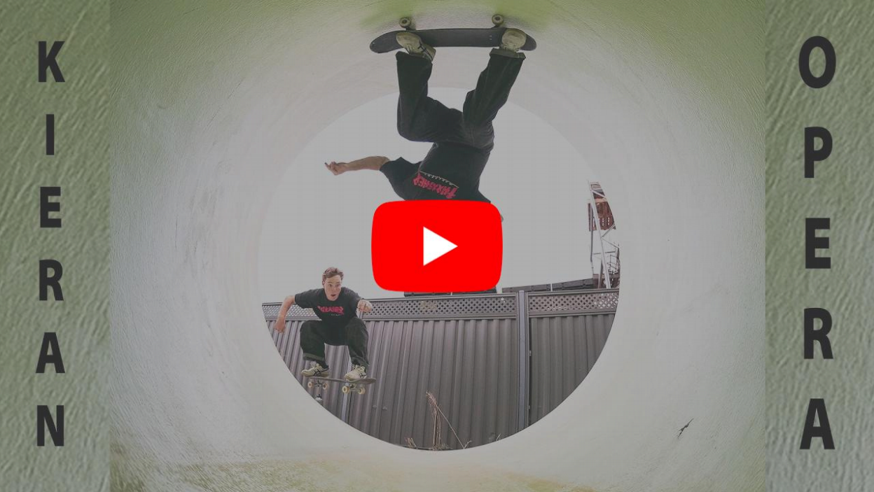Load video: Kieran Wooley Frontside 50-50 on rail from bank video cover image